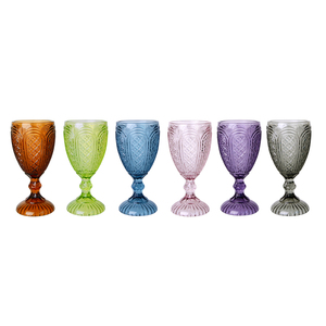 Lavabile in lavastoviglie pesante vetreria personalizzato colorato <span class=keywords><strong>rosa</strong></span> blu giallo verde fumo viola acqua potabile tazza inciso vintage calice - Product Image 2