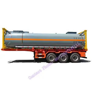 20ft 40ft aluminum alloy tank container ISO tanks chemical liquid diesel double wall tank container