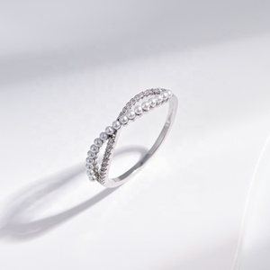 Bague personnalisée en argent sterling 925 pour femme, style hip-hop, délicate, empilable, avec croix en zircon, plaquée or 14k 18k, collection 2026 - Product Image 5