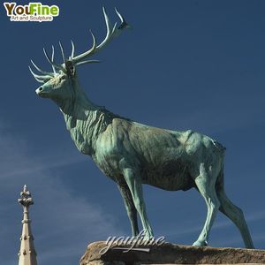 تمثال كبير من البرونز لحيوانات الأيل من النحاس لتزيين الحدائق بسعر المصنع - Product Image 5