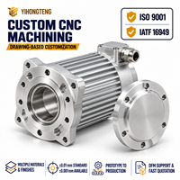 Boîtier de moteur servo robotisé usiné CNC, composant en aluminium de précision OEM pour systèmes de commande servo