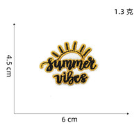 Parches Decorativos Bordados de Poliéster Termoadhesivos para Ropa y Sombreros, Diseño Nuevo de Verano