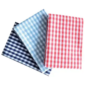 Cheap Plaid Check Kitchen Towels Restaurant Cleaning Towels Absorbent Durable Washable Tea Towels
