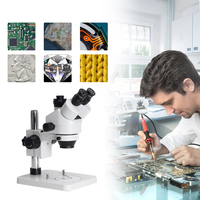 Magic Earth ME745T Real Photo 3.5X-45X Stereo Industry Microscope Video Camera Trinocular