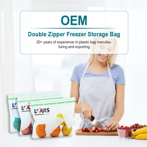 Bolsas de Almacenamiento de Alimentos con Cierre de Cremallera de PE Ecológicas y Duraderas, Protección de Frescura para Congelador, para Almacenar Pizza, Ensaladas y Azúcar - Product Image 3