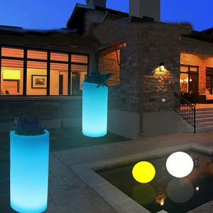 Đèn Sàn Trụ Phát Sáng RGB Chống Nước 16 Màu Thay Đổi Đèn LED Tròn Với Đèn Vườn Từ Xa Đồ Nội Thất Ngoài Trời LED - Product Image 3