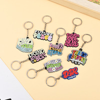 Porte-clés personnalisé en silicone, figurine d'anime, marteau, caoutchouc souple, lettres colorées, pendentif tridimensionnel, petit cadeau, décoration de voiture