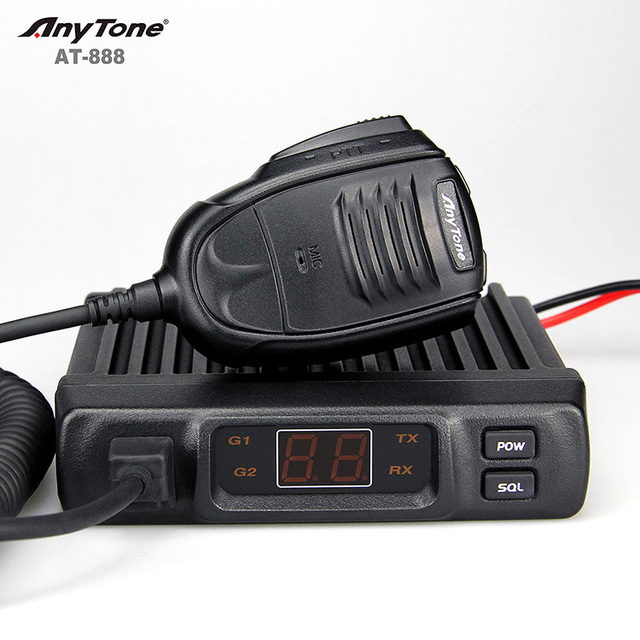 Anytone AT-888 Long Range Mini Car Mobile Radio Transceiver Dual Band VHF/UHF 60W 200 Channels CB Radio for Truck