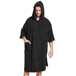 Poncho con capucha de algodón suave, toalla de playa, surf, natación, logotipo personalizado, secado rápido - Product Image 6