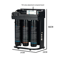 Système de filtration d'eau par osmose inverse commercial 600 GPD, auto-nettoyant et avec surveillance TDS pour restaurants, hôtels, maisons