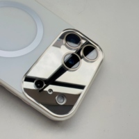 Coque de protection magnétique sans fil antidérapante en PC mat avec grande fenêtre de luxe pour iPhone 17 Air 16 15 14 13 12 Pro Max