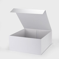 Boîtes cadeaux à couvercle aimant plat carré A3 44*44*20cm avec ruban