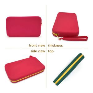 Large Capacity Portable Cosmetic Storage Bag With Zipper Waterproof Silicone Makeup Brush Pouch Soft Handle Candy Pattern Print - Product Image 5