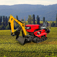 Máquina de pista de tierra de excavación agrícola automática de cultivador rotativo de zanja pequeña con componente de motor central