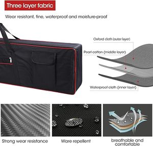 88 <b>Keys</b> Portable Padded Keyboard Case Electric Piano Keyboard Gig Bag with Adjustable Shoulder Strap Well-padded Keyboard Case - Product Image 3