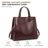 Sac fourre-tout en cuir pleine fleur fait main pour femme, sac seau classique ouvert de haute qualité pour le quotidien et les affaires, avec logo personnalisé
