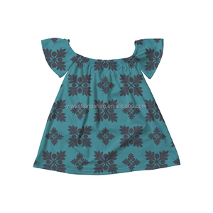 Abiti per Bambine a Tema Hawaiano all'Ingrosso, Lunghezza al Ginocchio, Spalle Scoperte con Fascia Elastica, Graziosi Vestiti per Bambine - Product Image 5