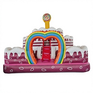 Château gonflable commercial coloré en PVC durable pour enfants, aire de jeux, piscine à louer 7,5m*5,6m, personnalisable - Product Image 2