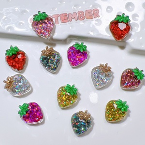 Tùy chỉnh long lanh dâu tây nhựa quyến rũ trường hợp điện thoại quyến rũ phẳng trở lại quyến rũ cho hàng thủ công - Product Image 4