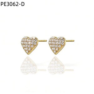 Fashion Earrings with Zirconia Stud PE3062 for Women High Quality Jewelry - Product Image 2