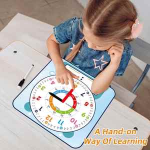Reloj Magnético de Papel para Escribir, Diseño Bonito y Grande, Reloj de Demostración Azul para que los Niños Aprendan la Hora, Material Escolar para el Hogar - Product Image 6