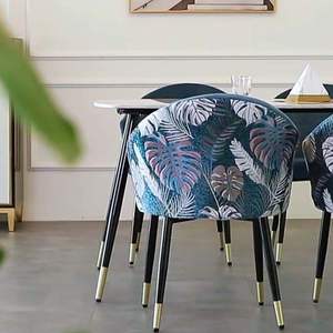 Conjunto de sillas para restaurante, silla para vestíbulo de hotel, silla de sofá ligera, silla para sala de estar, silla bordada de estilo chino - Product Image 5