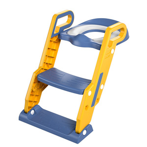 Childrens Toilet <b>Step</b> <b>Stool</b> With Seat Blue Pu Soft Pad For Toddlers 2-4 Years - Product Image 5