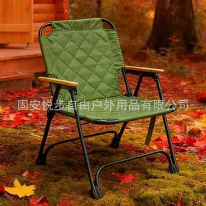 เก้าอี้เอนกประสงค์แบบพับได้สีเขียวขี้ม้า รุ่น Quilted Kermit เหมาะสำหรับใช้งานกลางแจ้ง สวน หรือตั้งแคมป์ น้ำหนักเบา รูปทรงสี่เหลี่ยมผืนผ้า ขนาด 58x58x73 ซม. - Product Image 2