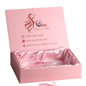 Luxury Customized Design Wig Packaging Box Hair Weave Packaging Gold Foil Magnetic Gift Boxes