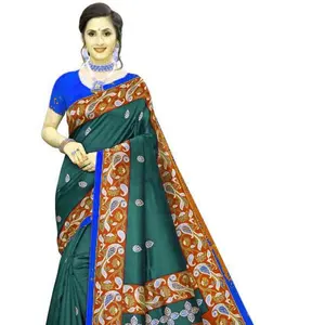 Best Rate In Online abbigliamento donna Designer Sari di seta con camicetta per donna