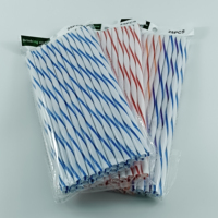 Pailles jetables rayées colorées pour Bubble Tea