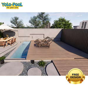 YOLO-<span class=keywords><strong>POOL</strong></span> Couverture de sécurité pour piscine en acier inoxydable WPC, protection des enfants, économie d'eau, forme personnalisée, installation facile, pour piscines de <span class=keywords><strong>2</strong></span> ans et plus - Product Image 1