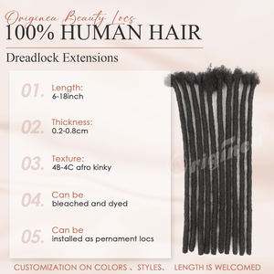 Extensiones de Cabello Humano Brasileño Originea al por Mayor, Dreadlocks de 1.0 cm, Extensiones de Cabello Suaves para Trenzas, para Hombres y Mujeres - Product Image 2