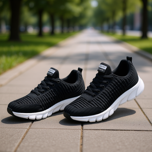 Zapatos Casuales de Mujer Estilo Coreano, Diseño a Cuadros, Parte Superior de PVC, Banda Elástica, Tacón Plano, Deportivos y Cómodos para Todas las Temporadas - Product Image 2