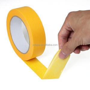Ruban <span class=keywords><strong>de</strong></span> <span class=keywords><strong>masquage</strong></span> Washi jaune à faible adhérence pour <span class=keywords><strong>peinture</strong></span> au latex et pulvérisation, 20 mètres, sans résidu - Product Image 3