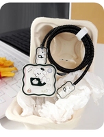Funda de silicona para cargador de Apple, funda protectora de cabeza, bobinadora de línea de Cable de corazón de dibujos animados bonitos para iPhone, adaptador de corriente, cubierta de 18/20W