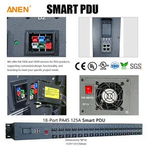 Thông minh IP PDU với 18 cổng pa45 kết nối 3 pha 150A cao hiện tại đầu vào cho điện từ xa giám sát trong dữ liệu và năng lượng tủ - Product Image 2