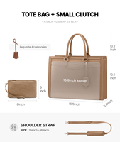 LOVEVOOK 2024 Ventes chaudes Sac à bandoulière professionnel Sac fourre-tout pour ordinateur Sac à main Imperméable Luxe Personnalisé Sac pour ordinateur portable en cuir pour femmes