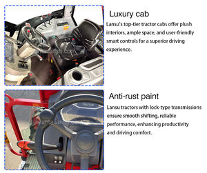자동 펌프가 장착 된 LANSU 100HP 4X4 가든 트랙터 Yuchai 엔진 및 농업 및 농업용 베어링이있는 기어 박스 4WD - Product Image 2