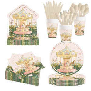 ชุดตกแต่งงานวันเกิดเด็ก DAMAI ธีมงานเลี้ยงวันเกิดธีมละครสัตว์ ชุดจานกระดาษ แก้วกระดาษ ป้ายแบนเนอร์ - Product Image 6