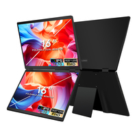Monitor Portátil Dual IPS de 16 Pulgadas 2026 con Soporte, Pantalla Extendida, Retroiluminación LED USB-C, Resolución 1920x1200, Relación de Aspecto 16:10