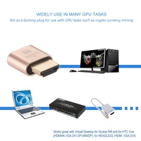 Adaptateur d'affichage virtuel HDMI 4K 60Hz avec prise factice DDC EDID VGA, émulateur d'affichage fantôme sans tête HDMI 4K