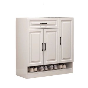 <b>Shoe</b> Cabinet With <b>Storage</b> <b>Drawer</b> And Doors For Entryway Home Use Space Saving Design White Color - Product Image 1