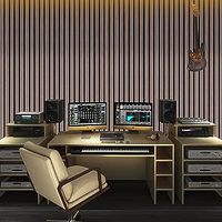 Panneaux acoustiques modernes en MDF et fibre de polyester pour l'insonorisation des murs d'appartement avec absorption acoustique hautement efficace