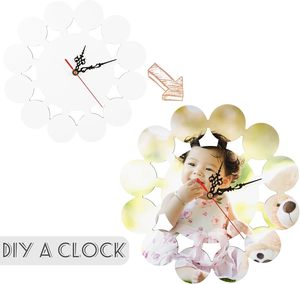 <span class=keywords><strong>Orologio</strong></span> da Parete Fai-da-Te per Sublimazione, Decorativo in MDF Senza Ticchettio con <span class=keywords><strong>Ingranaggi</strong></span> in Legno per Soggiorno - Product Image 4