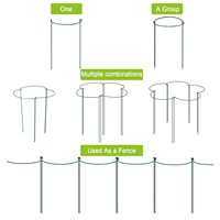 Support de plante en treillis métallique d'intérieur Support de plante demi-rond Supports de conception de piquet pour plantes grimpantes suspendues