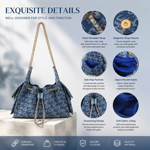 Bolso de hombro de mezclilla personalizado directo de fábrica, bolso cruzado de lujo impermeable y portátil para mujer - Product Image 2