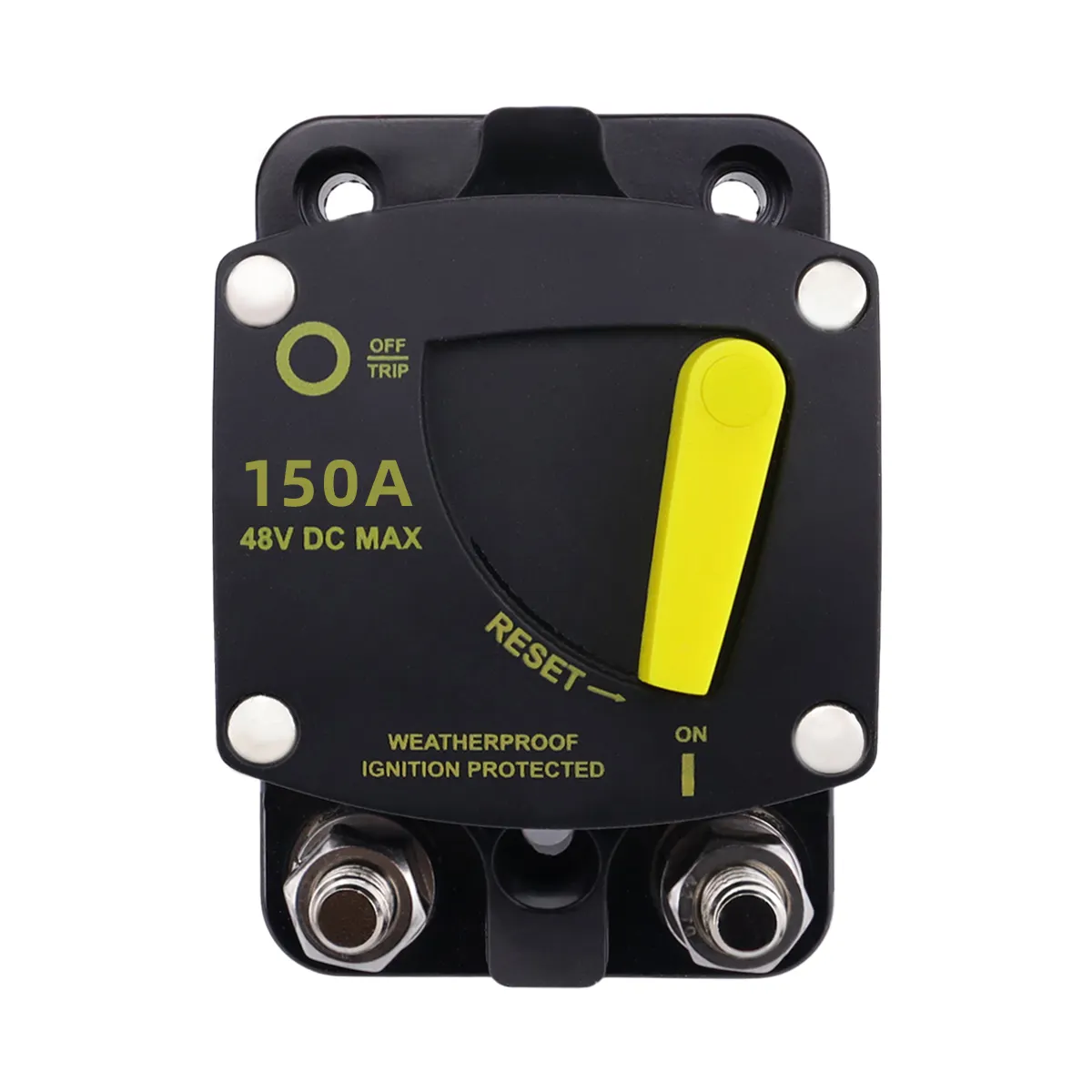 150ACircuit Breaker Fuse Reset 12-48V DC Car Audio Amplifier Breaker WaterproofHigh current short circuit overload protection