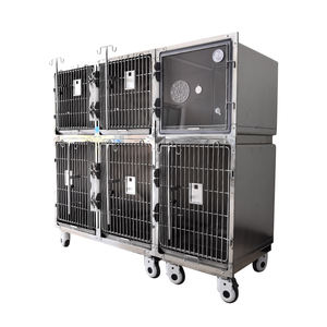 <span class=keywords><strong>Cages</strong></span> pour animaux de compagnie en acier inoxydable, cage d'exposition pliable, modulaire et robuste, chenils d'élevage de chiens - Product Image 3