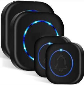 กริ่งประตูไร้สาย โรงงาน 1 ถึง 2  แบบใช้แบตเตอรี่ 2 ต่อ 2  ระยะไกล 300 เมตร  ควบคุมบ้านอัจฉริยะ  แบบไร้สาย  พร้อมไฟ LED  แบบเสียบปลั๊ก - Product Image 1